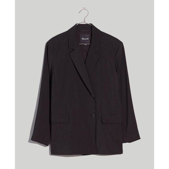 NWT Madewell Womens Plus Size XXL Black The Relaxed Blazer in Softdrape NEW - Picture 1 of 5